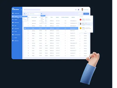 Custom dashboard for real estate management crm custom dark ui dashboard design saas design ui ux