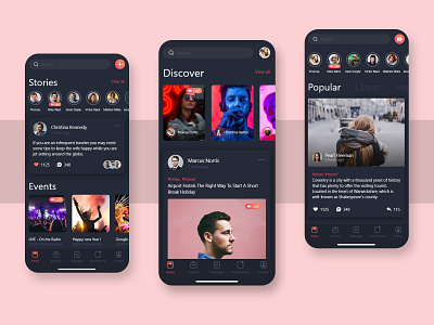 Social Media App app app design app ui app ui design color creative design mobile mobile app mobile app design mobile design mobile ui product design social media social media app social media design trendy design ui ui ux uidesign uiux design