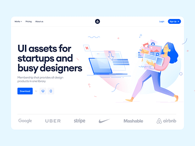 Meetup illustrations 🌿 application colorful craftwork design gradients illustrations landing meetup ui vector web website