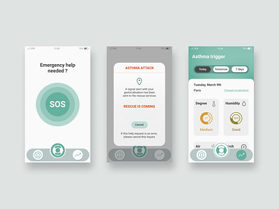 Asthma app saver - Breaz app asthma design lifesaver ui design uiux uxdesign