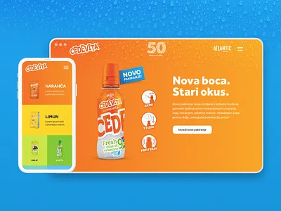 50 years of Cedevita branding illustrations ui ui design ux website