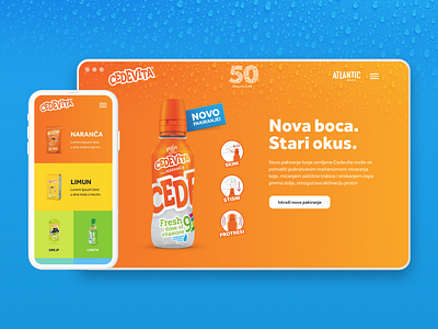 50 years of Cedevita branding illustrations ui ui design ux website