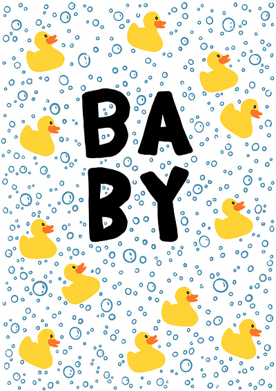 Duckies birthday baby childrens illustration duckies ducks greetings card illustration illustrator newborn pregnancy procreate rubber duck surface pattern design