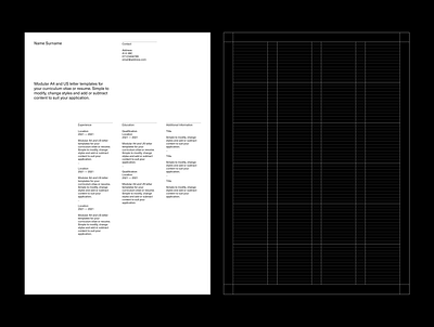 A4 / Letter CV and Resume Templates for InDesign cv template indd template indd template layout indesign cv indesign cv resume indesign template clean resume template resume template design