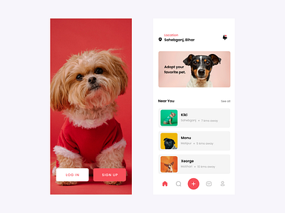 Pet Adoption App app app design design dribbble illustration ios app design minimal responsive design ui uidesign