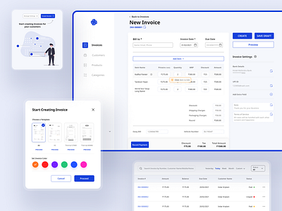 Invoices cards clean fintech app minimal ui ux