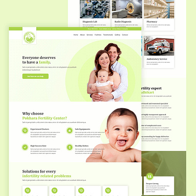 Pokhara Fertility Clinic Website adobexd baby clinic clinical nepal pokhara uidesign uiux website