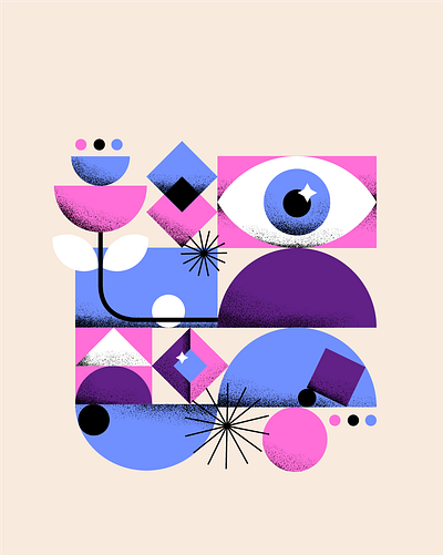 I See Shapes! design eye flatdesign illustration shapes