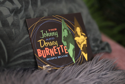 The Johnny and Dorsey Burnette Song Book Album Cover 1950s 1960s album art album cover cd compact disc design illustration mid century mid century modern minimal music rockabilly vector