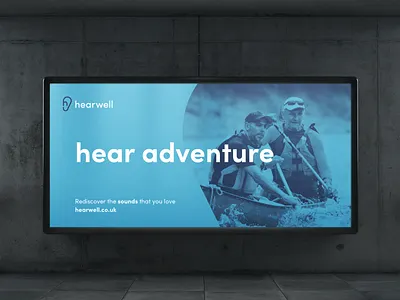 Hearwell Brand billboard branding ear logo posters
