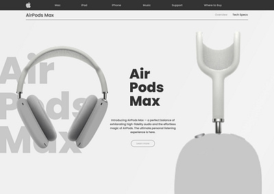 redesigning AirPod Max Ng Landing page with SvetlanaPhaifer idea design ui ux