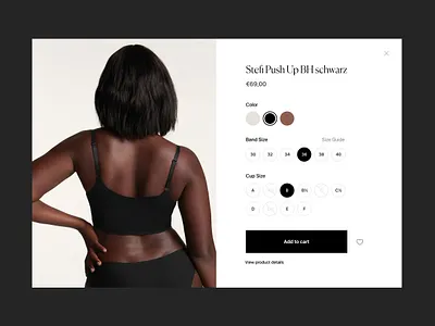 Quick View clean ecommerce onepage ui ux
