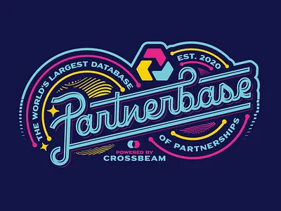 Partnerbase Branding branding calligraphy design district north design font new hampshire typography vector