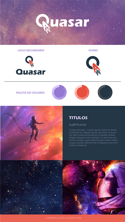 Quasar Branding Identity branding dailylogochallenge design illustration logo minimal vector