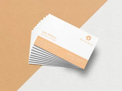 Bloom Room Business Card business card business card design business card mockup design graphic design typography