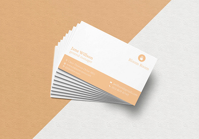 Bloom Room Business Card business card business card design business card mockup design graphic design typography