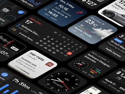 Tool Widgets 3 7ahang app application concept control dark dashboard design ios layout mobile mobile design panel sketch ui widget widgets