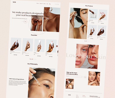 Skincare, Online Store beauty body care cosmetic cosmetics design minimalism online shop online store shot skin skincare ui ux web webdesign