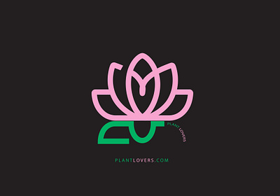 plantlovers com branding clean design flat graphic design icon logo logodesign logotype logotypedesign lotus minimal vector