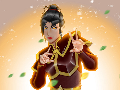 The lady of fire Azula art character digital art digital painting digitalart draw drawing