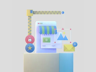 3D illustrations 3d animation gif illustration looping motion motion graphics shop shopify spot illustration ui web illustration