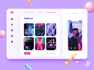 No-code App Building Platform app blog blogger customize design gallery mobile mvp nocode online photo platform purrweb react native startup ui ux violet web web design