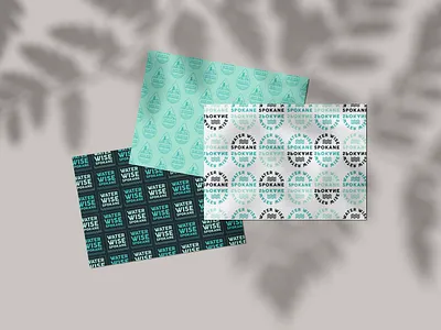 Water Wise Spokane - Seamless Patterns badge brand brand design brand identity branding design flat icon illustration illustrator logo pattern seamless seamless pattern seamlesspattern vector