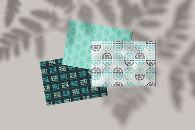 Water Wise Spokane - Seamless Patterns badge brand brand design brand identity branding design flat icon illustration illustrator logo pattern seamless seamless pattern seamlesspattern vector