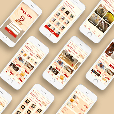 Cafe app interface app design ecommerce design ui user experience userinterface ux