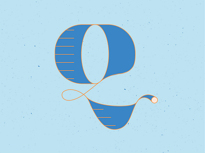 36 Days of Type Q 36 days of type 36daysoftype 36daysoftype17 blue design graphic hand drawn handletter illustration illustrator lettering letters series type typeface vector