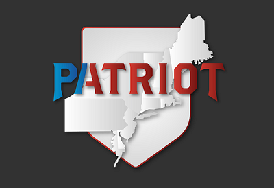 PATRIOT NORTHWEST LOGO america american american flag blue brand branding colorblock crest gradient illustrator logo modern new england patriot patriotic red usa white