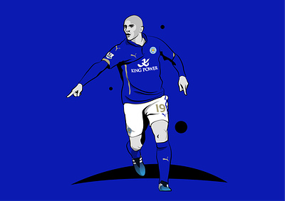 Esteban Cambiasso design football illustration illustrator leicester leicester city premier league soccer vector