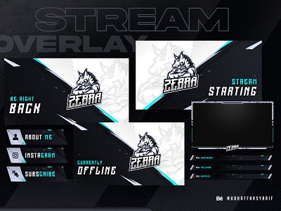 Zebra Twitch Stream Overlay esport esports stream branding stream design stream overlay stream ui stream ux streaming design streaming overlay twitch overlay ui design