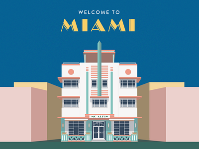 Welcome to Miami art deco dimensional miami vector