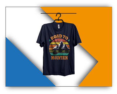 mountine best best t shirt branding design good mount mountain nice road t shirt tree typography vector