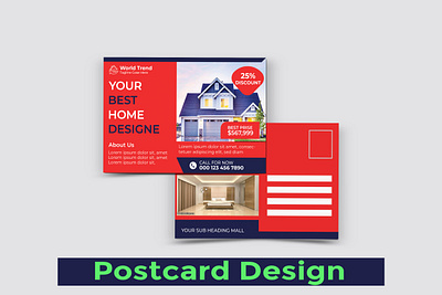 I will create a modern postcard design business modern postcard postcard design professioal real estate