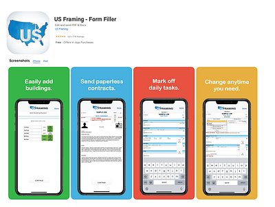 US Framing UI Mock Up for Apply Store app design app store icon apple store application application design application ui brand branding construction forms illustration modern ui ui design