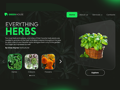 GreenHouse - Homepage app branding design logo ui ux web website