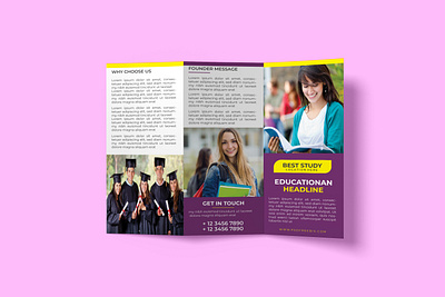 I will do an amazing brochure design bio fold brochure brochure design business education modern professional trifold