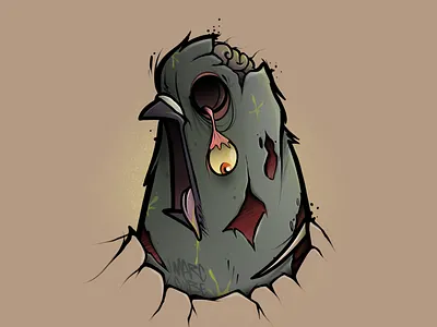 Zombie Dove character cybe cybirds illustration zombie