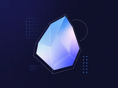 GEMSTONE abstract crypto cryptocurrency gem gemstone gradient grid minimal noise tech texture wireframe