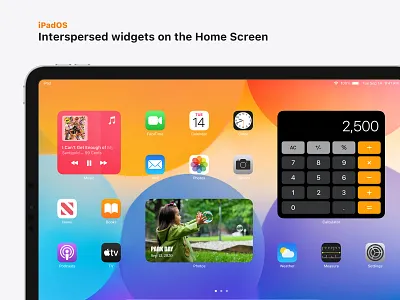 iPadOS 15 Widgets Concept apple appleconcept ios ipados ipados15 uidesign uxui wwdc