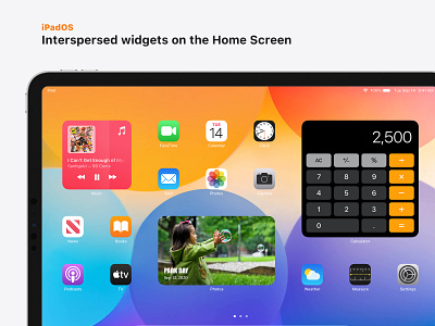 iPadOS 15 Widgets Concept apple appleconcept ios ipados ipados15 uidesign uxui wwdc