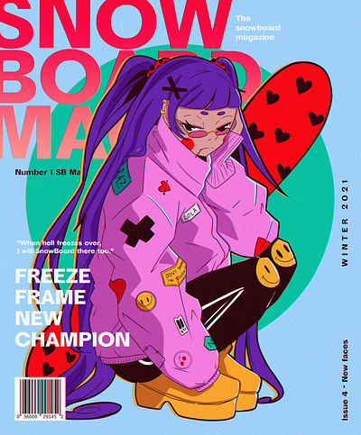 SnowMag cover abstract anime design illustration ipad pro poster texture