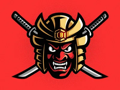 Dead Samurai cybersport demon dmitry krino eports logo japan katana mascot mascot character mascotlogo mask oni ronin samurai