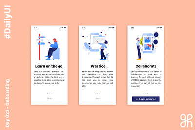 Daily UI Challende day 23 - Onboarding app dailyui dailyuichallenge ui