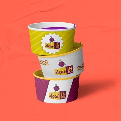 Criação Logotipo "Açaí in BOX" branding design logo ui ux