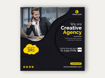 Digital marketing agency social media post template ad advertising agency banner branding creative digital digital marketing agency facebook post instagram post marketing social media social media post social media post design socialmedia web banner