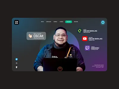 Redesign Oscar Barajas web UI app branding design glassmorphism graphic design minimal ui ux web website