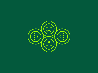 Expression branding design expression green illustration logo outline outline logo vector